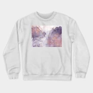 Violet and Gold Marble Crewneck Sweatshirt